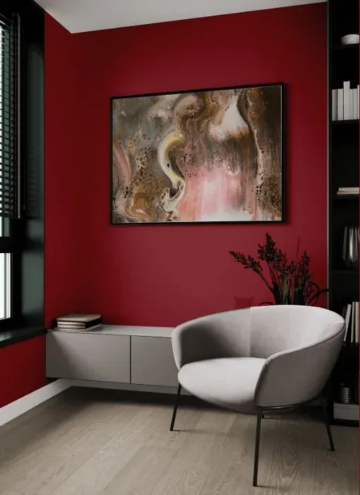 Benjamin Moore Pomegranate living room
