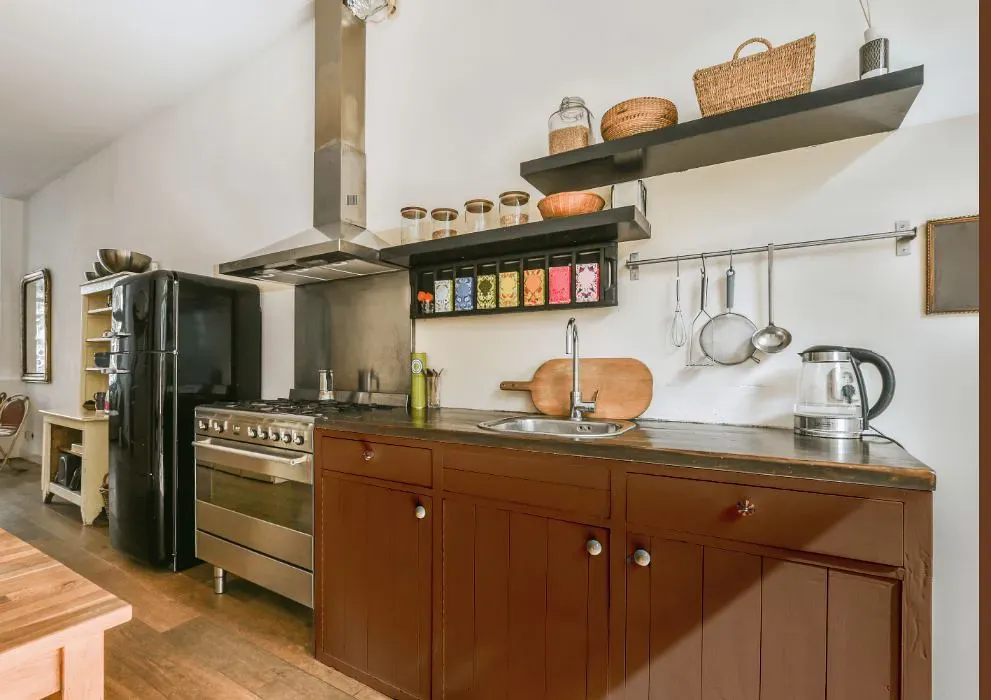 Benjamin Moore Pony Brown kitchen cabinets
