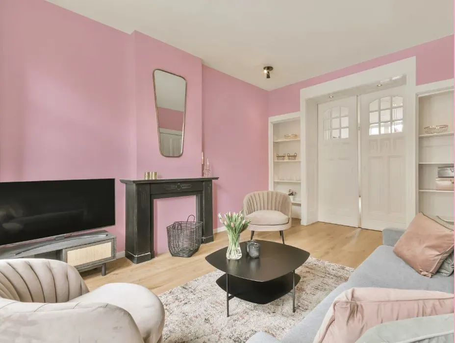 Benjamin Moore Posy Pink victorian house interior