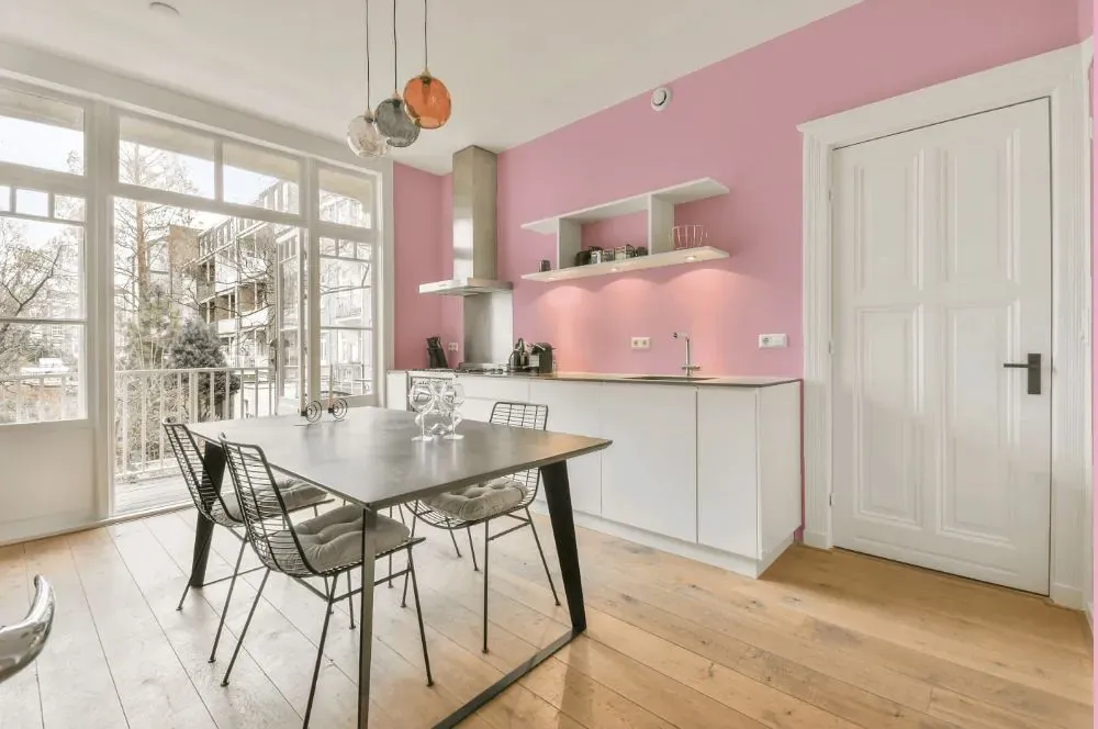 Benjamin Moore Posy Pink kitchen review