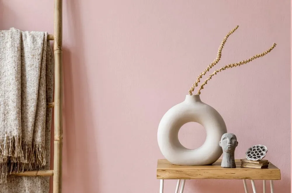 Benjamin Moore Powder Blush wall