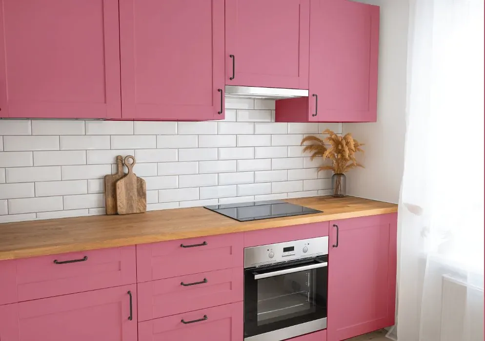 Benjamin Moore Precious Pink kitchen cabinets