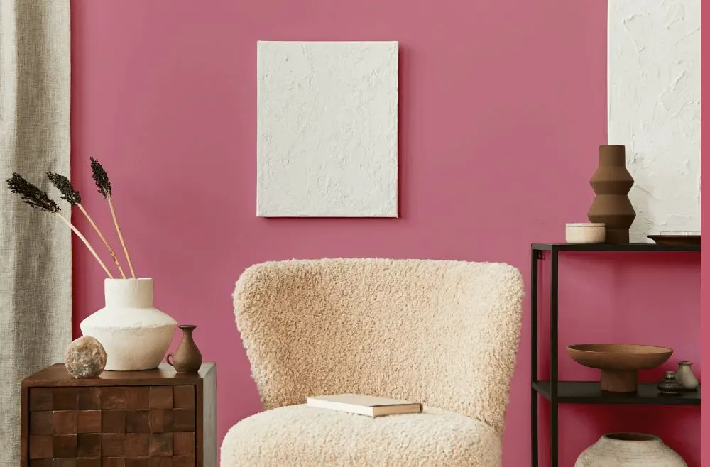 Benjamin Moore Precious Pink living room interior