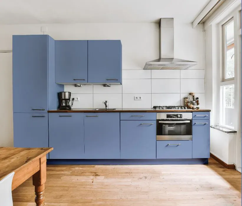 Benjamin Moore Pressed Violet kitchen cabinets
