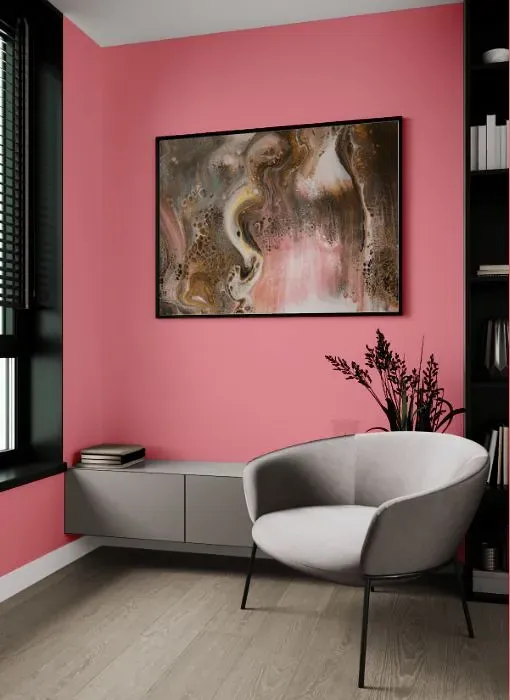 Benjamin Moore Pretty in Pink living room