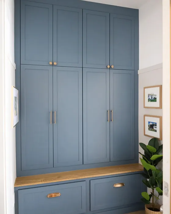 Benjamin Moore Providence Blue Painted Cabinets