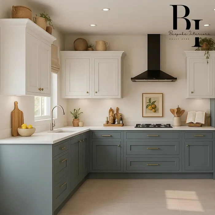 Benjamin Moore Providence Blue kitchen cabinets paint review