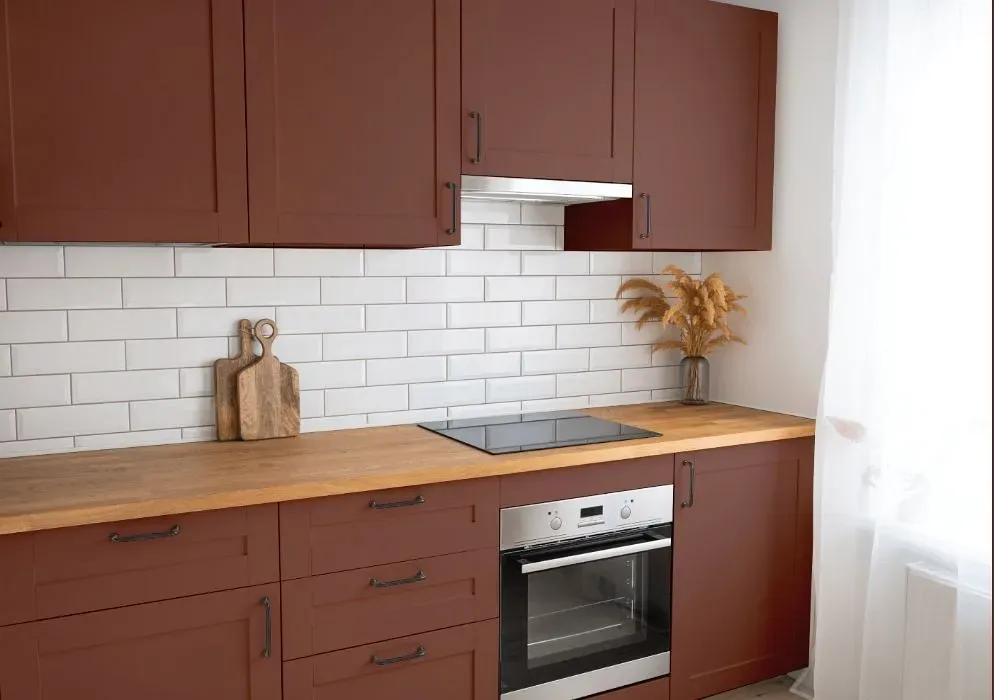 Benjamin Moore Pueblo Brown kitchen cabinets