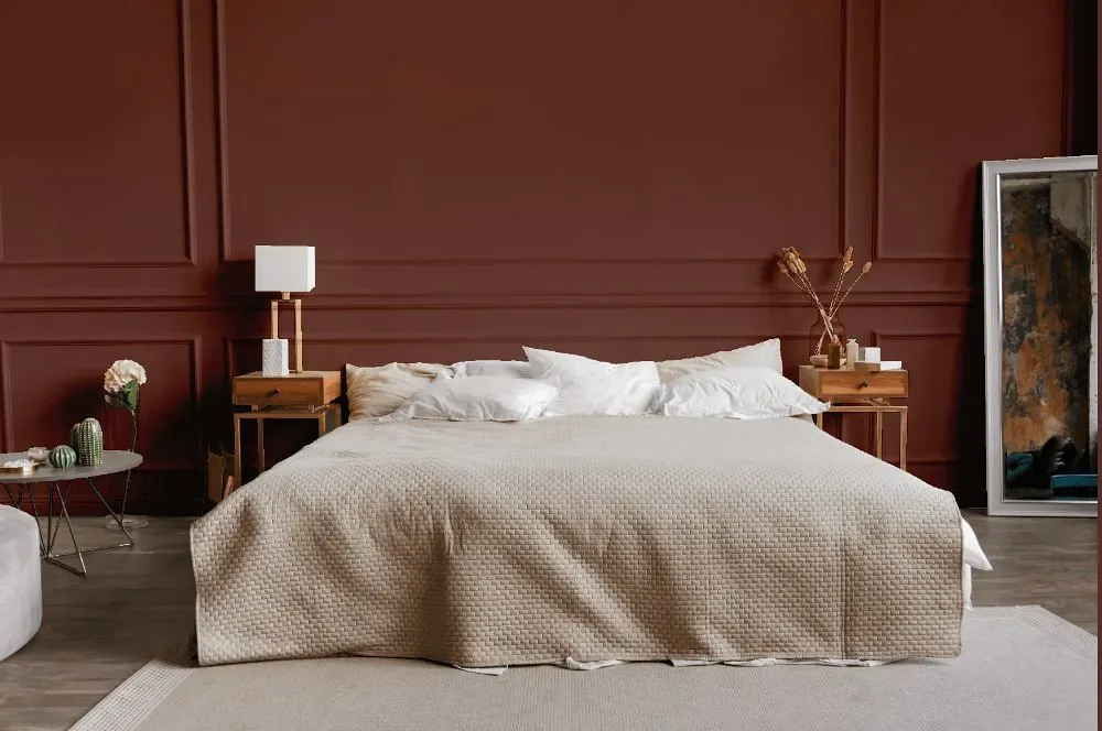 Benjamin Moore Pueblo Brown bedroom