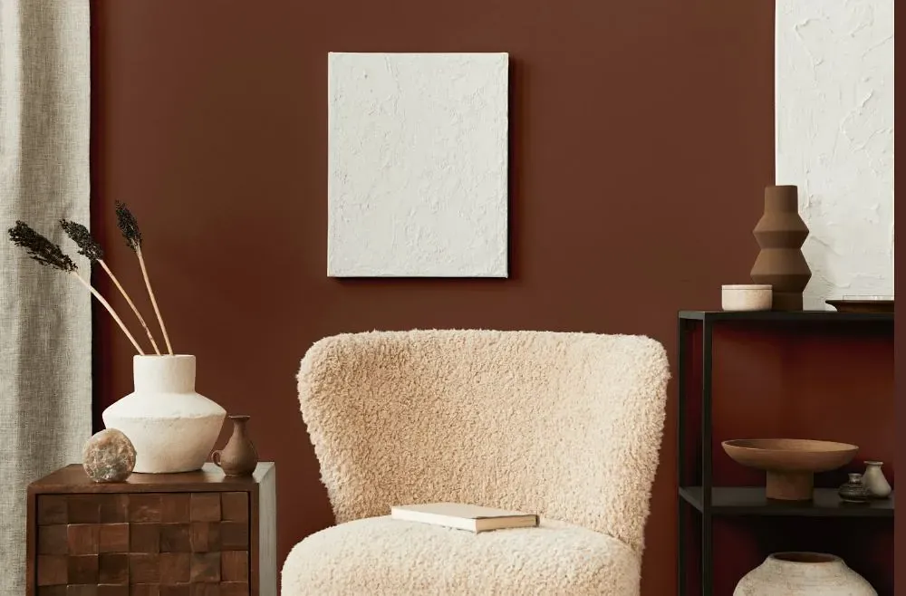 Benjamin Moore Pumpernickel living room interior