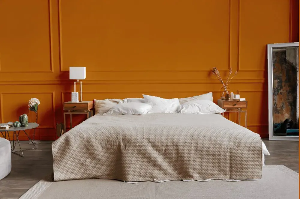 Benjamin Moore Pumpkin Blush bedroom