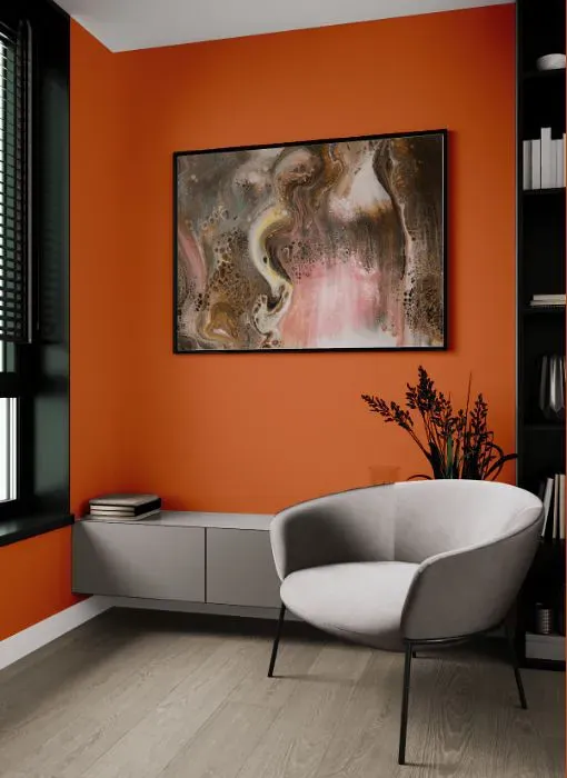 Benjamin Moore Pumpkin Cream living room