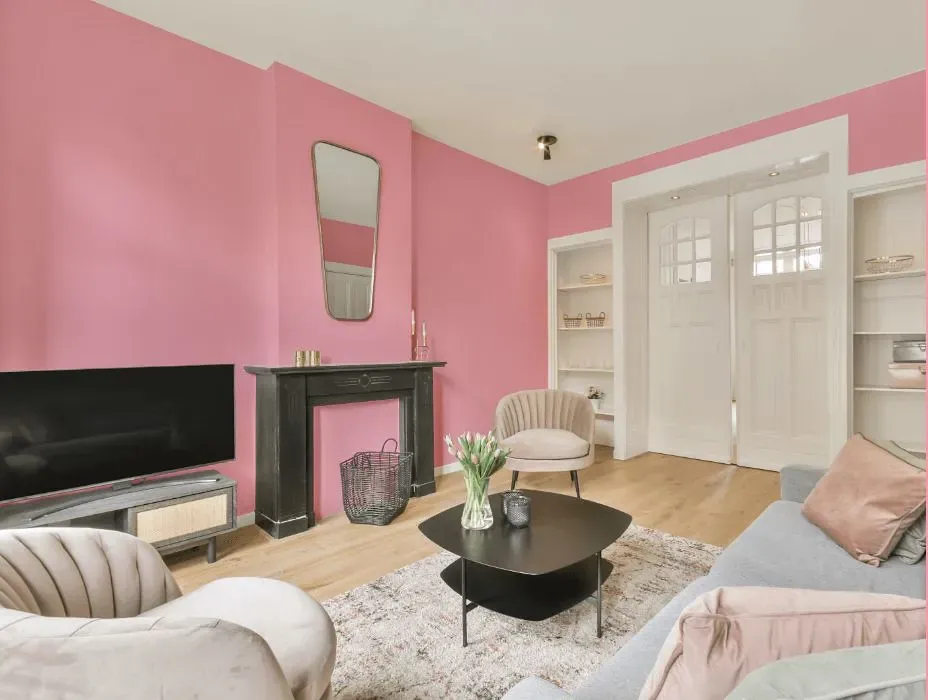 Benjamin Moore Pure Pink victorian house interior