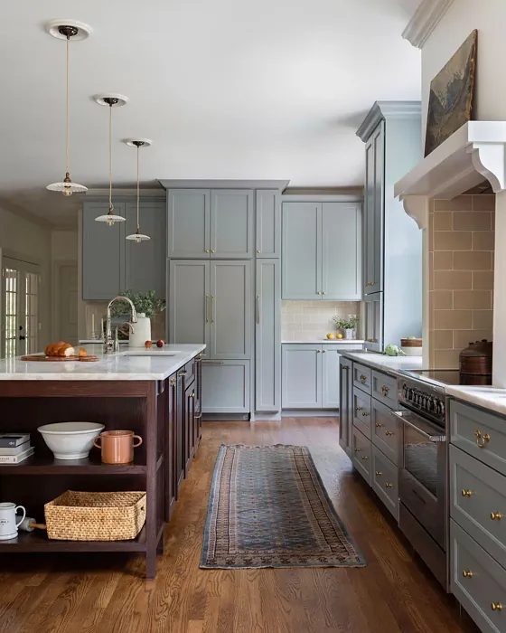 Benjamin Moore Puritan Gray kitchen cabinets color