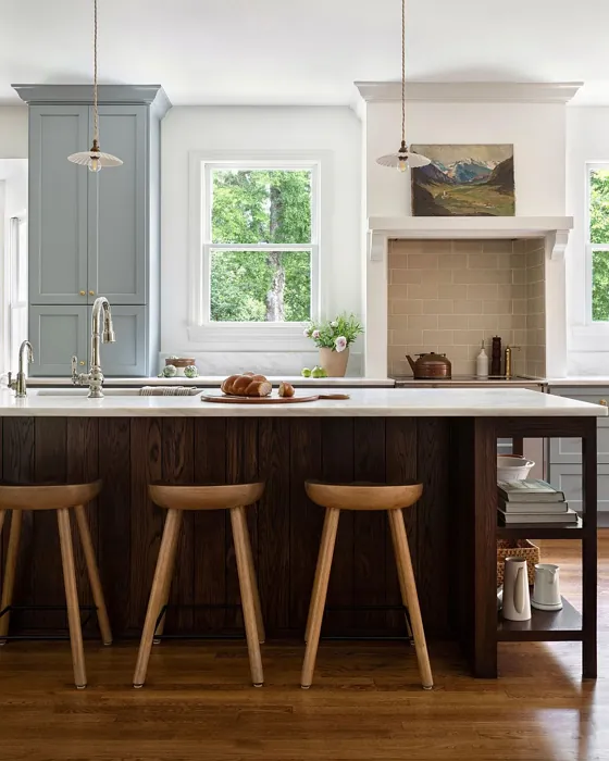 Benjamin Moore Puritan Gray kitchen cabinets review