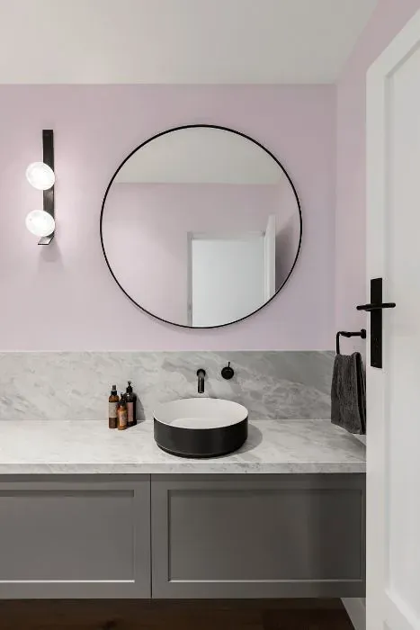 Benjamin Moore Purple Cream minimalist bathroom