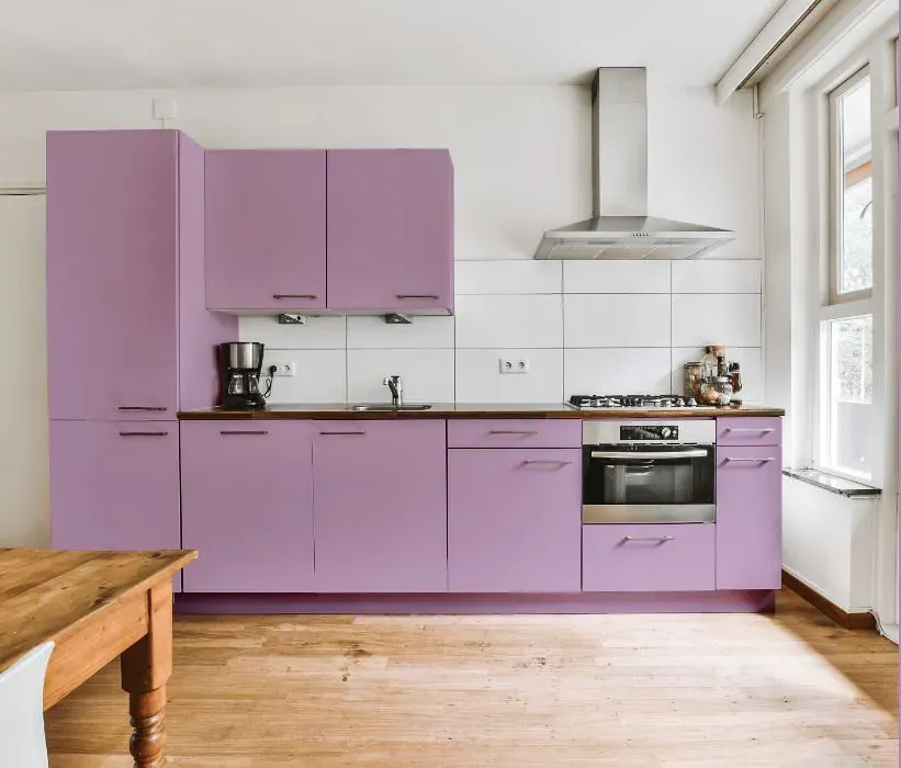 Benjamin Moore Purple Easter Egg kitchen cabinets