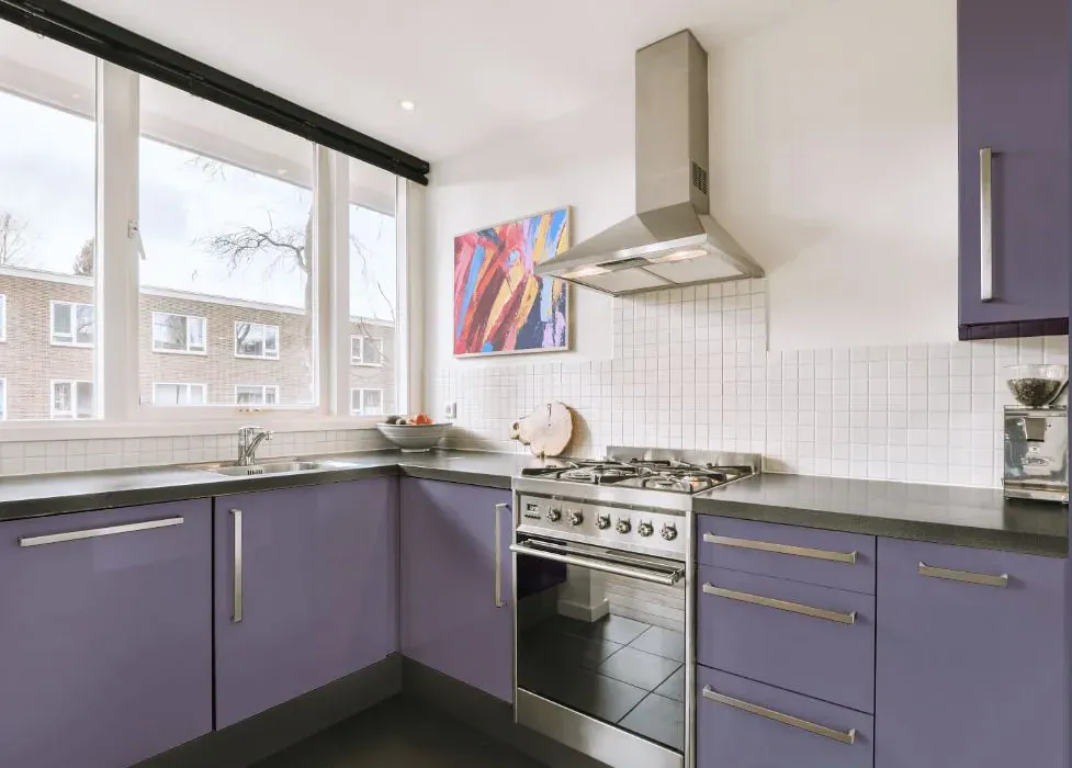 Benjamin Moore Purple Haze kitchen cabinets