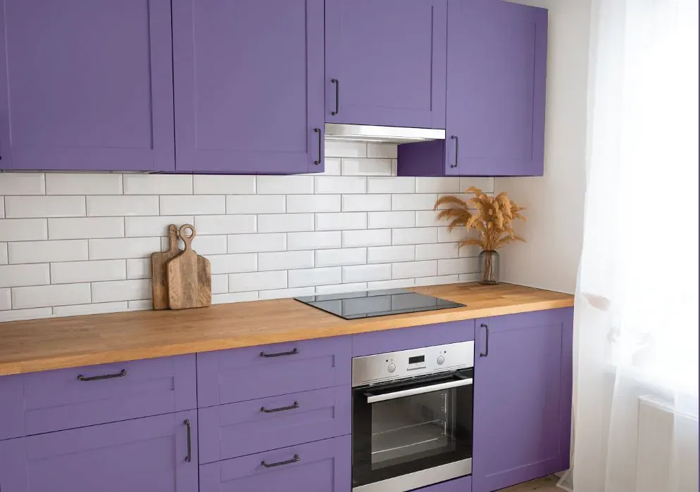Benjamin Moore Purple Heart kitchen cabinets