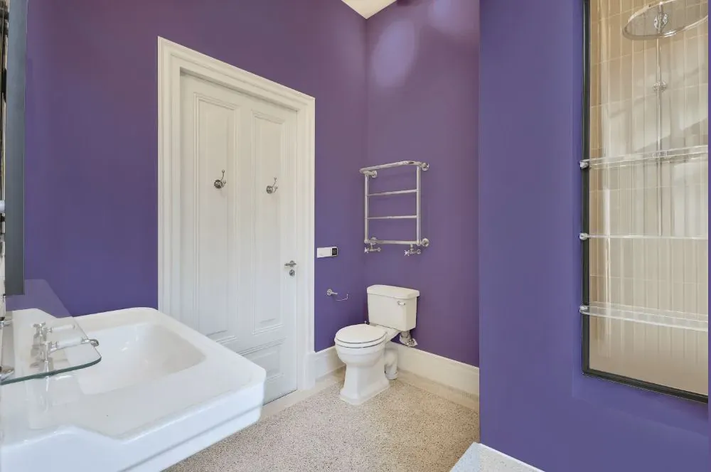 Benjamin Moore Purple Heart bathroom