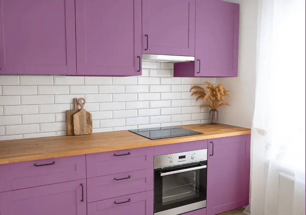 Benjamin Moore Purple Hyacinth kitchen cabinets
