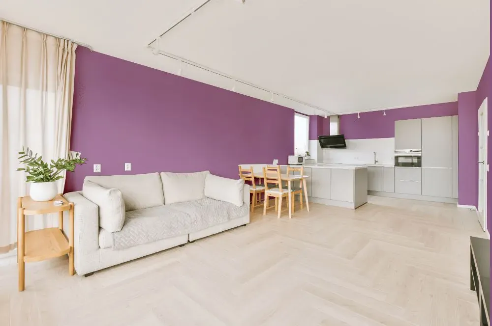 Benjamin Moore Purple Hyacinth living room interior