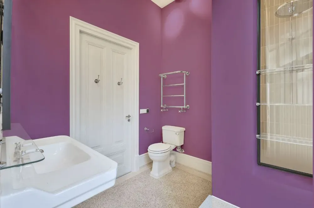 Benjamin Moore Purple Hyacinth bathroom