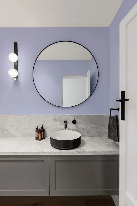 Benjamin Moore Purple Lace minimalist bathroom
