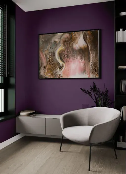 Benjamin Moore Purple Lotus living room