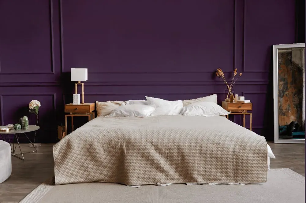 Benjamin Moore Purple Lotus bedroom