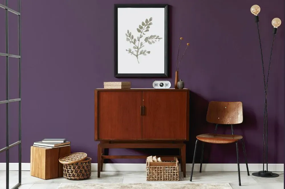 Benjamin Moore Purple Lotus japandi interior