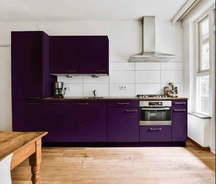 Benjamin Moore Purplicious kitchen cabinets
