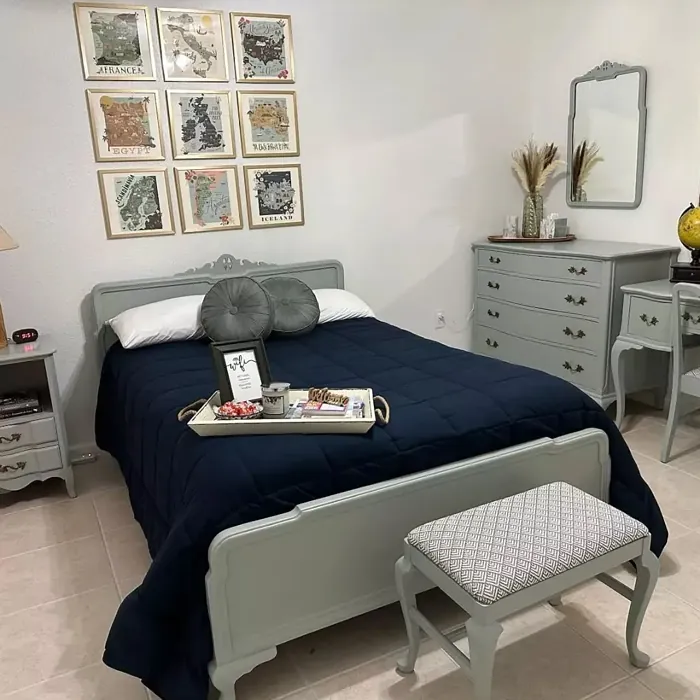 Benjamin Moore Raindance painted furniture 