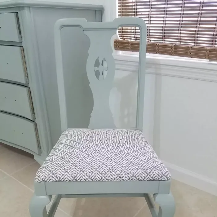 Benjamin Moore Raindance painted furniture color