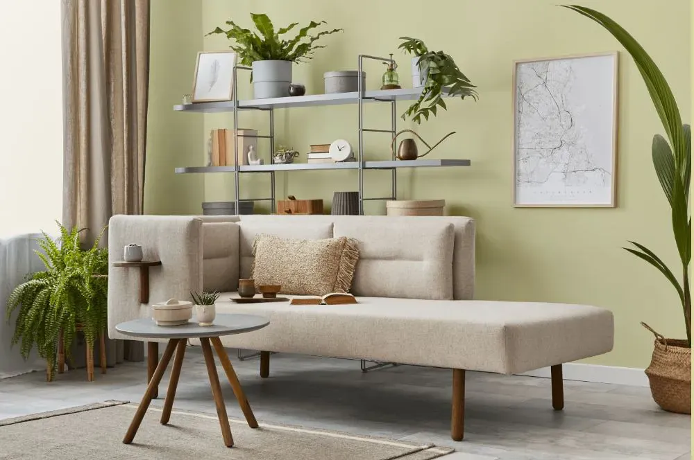 Benjamin Moore Rainforest Dew living room