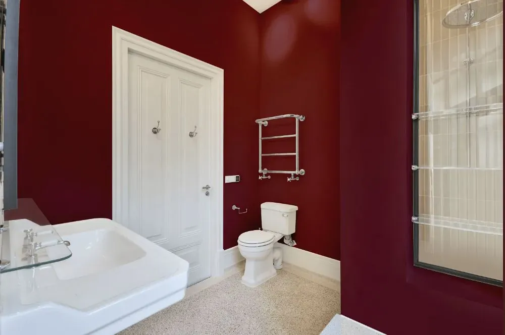 Benjamin Moore Raisin Torte bathroom