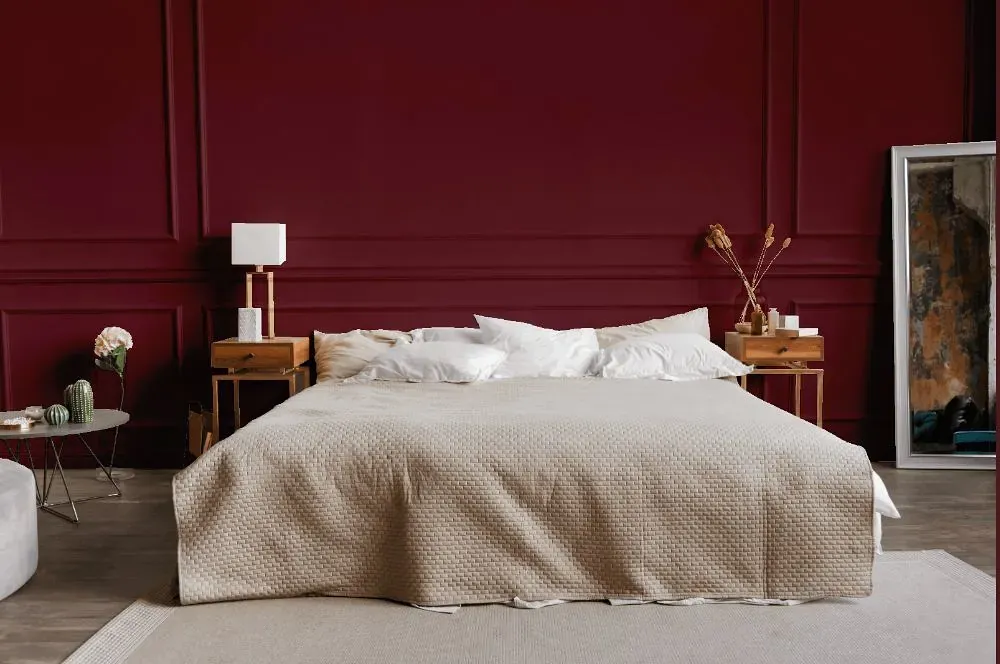 Benjamin Moore Raisin Torte bedroom