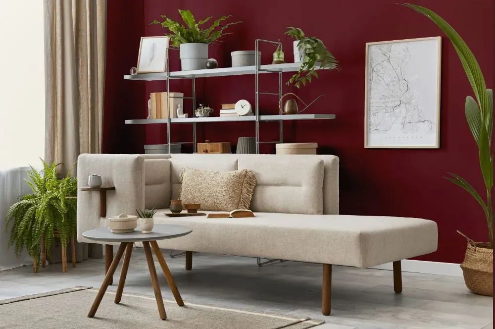 Benjamin Moore Raisin Torte living room