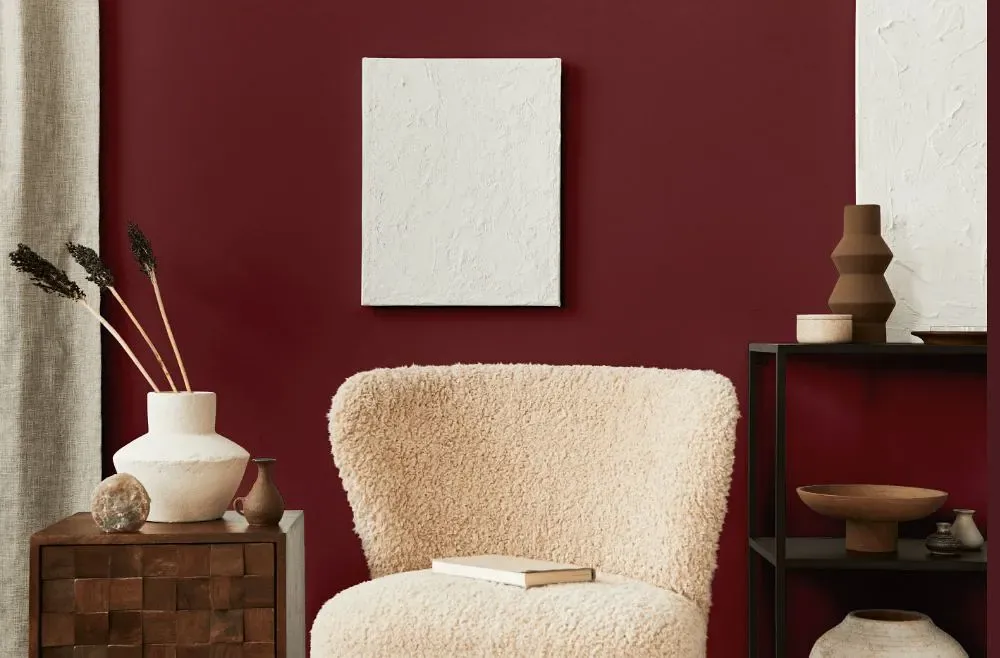 Benjamin Moore Raisin Torte living room interior