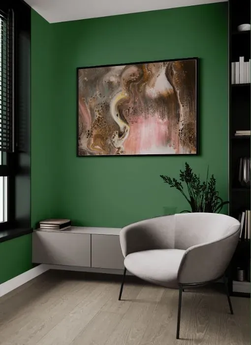 Benjamin Moore Raleigh Green living room