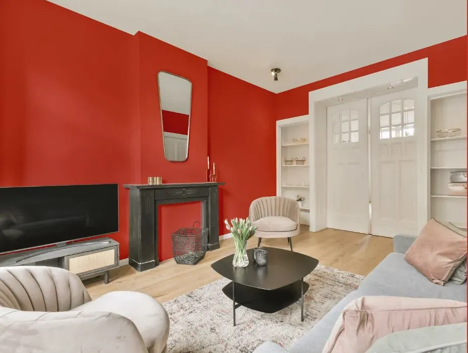 Benjamin Moore Raspberry Blush victorian house interior