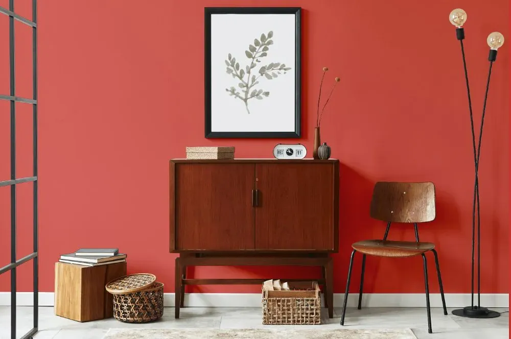 Benjamin Moore Raspberry Blush japandi interior