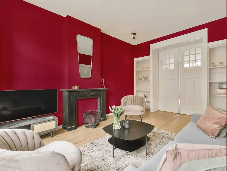 Benjamin Moore Raspberry Glaze victorian house interior