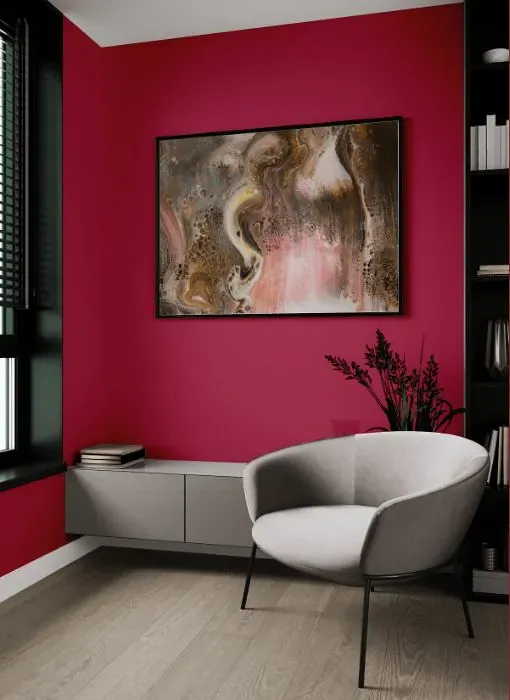 Benjamin Moore Raspberry Glaze living room