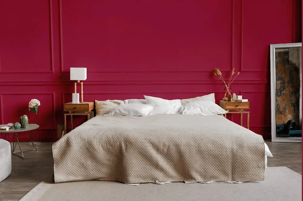 Benjamin Moore Raspberry Glaze bedroom