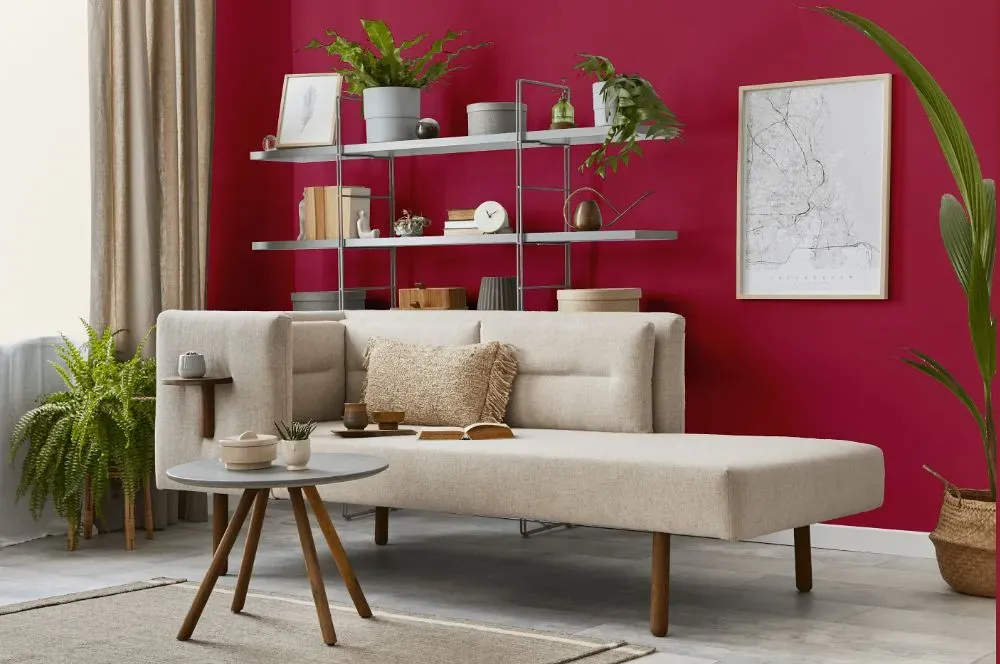 Benjamin Moore Raspberry Glaze living room