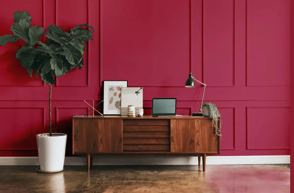 Benjamin Moore Raspberry Glaze modern interior