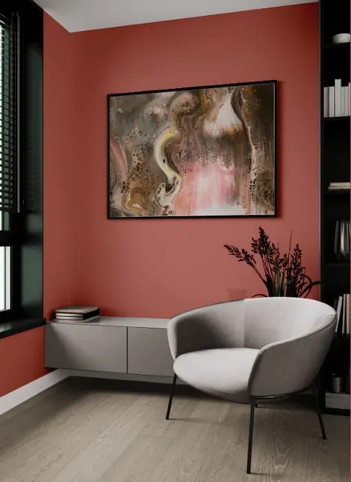 Benjamin Moore Raspberry Parfait living room