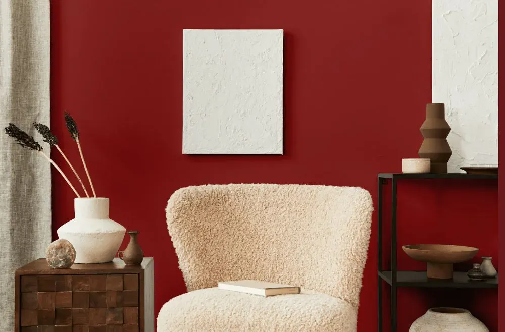 Benjamin Moore Raspberry Truffle living room interior