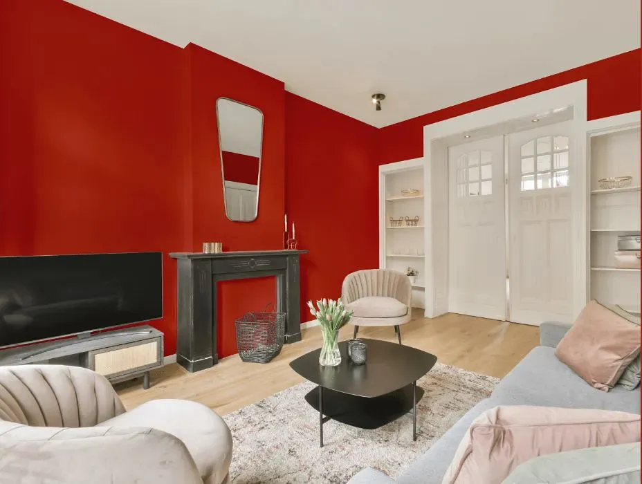 Benjamin Moore Ravishing Red victorian house interior